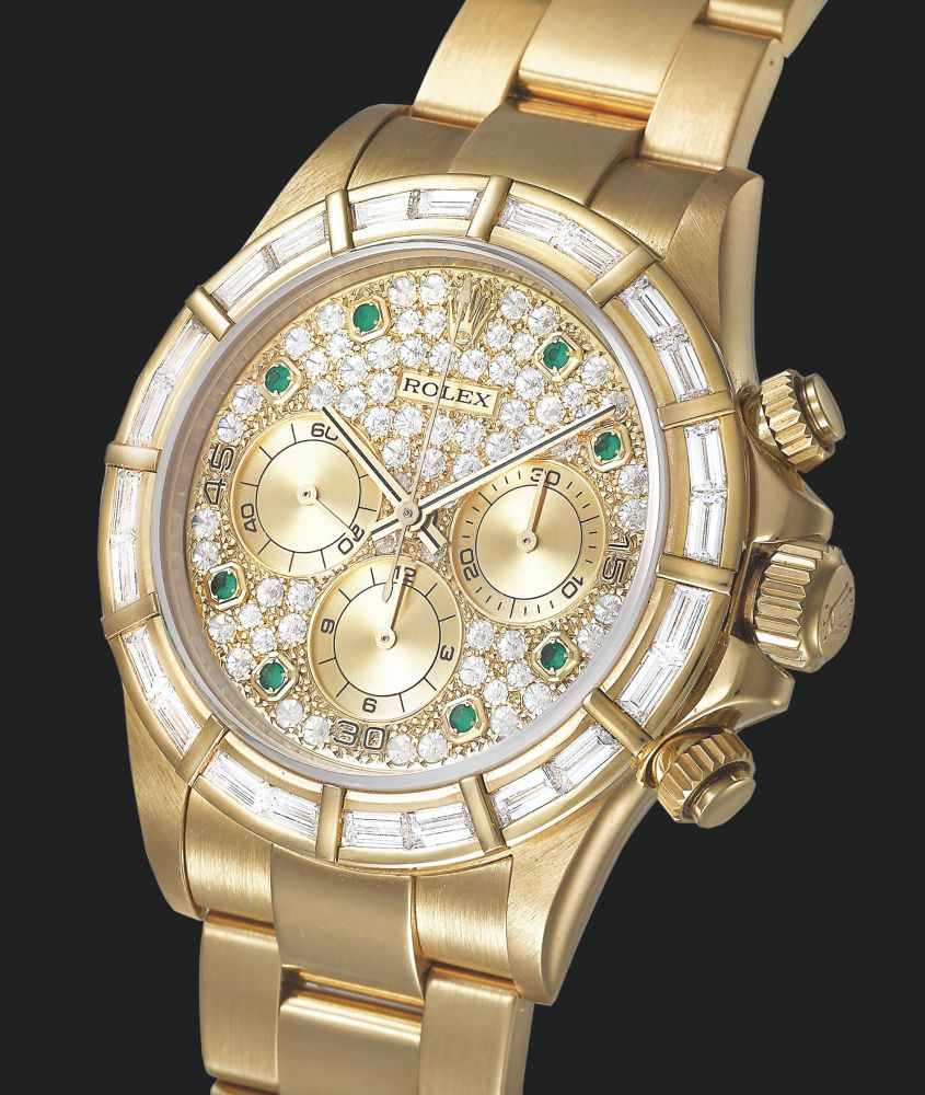ROLEX, GOLD, DIAMONDS AND EMERALDS DAYTONA, REF. 16568 - CASE NO. T251714