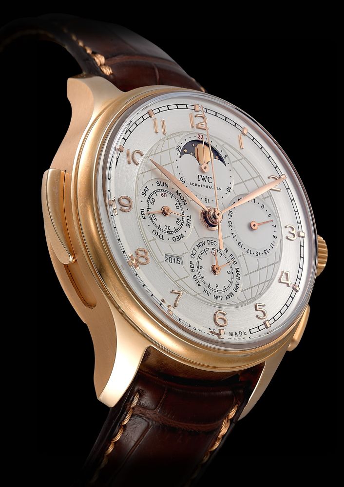 IWC, LIMITED EDITION PINK GOLD PORTUGIESER GRANDE COMPLICATION WITH MINUTE REPEATING AND PERPETUAL CALENDAR, NO. 09/50 - CASE NO. 3'818'116