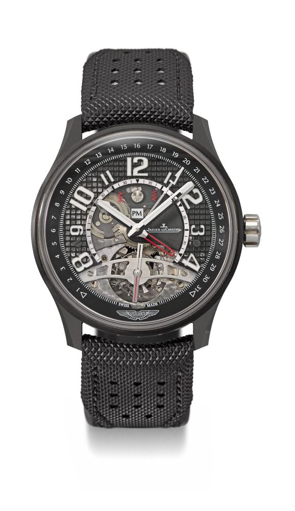 JAEGER-LECOULTRE FOR ASTON MARTIN, PLATINUM AND CERAMIC LIMITED SERIES AMVOX3 TOURBILLON GMT WRISTWATCH, REF. 193.K.78.S - NO. 011/300,CASE NO. 2'507'638