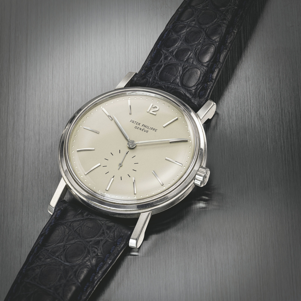 PATEK PHILIPPE. AN 18K WHITE GOLD AUTOMATIC WRISTWATCH
