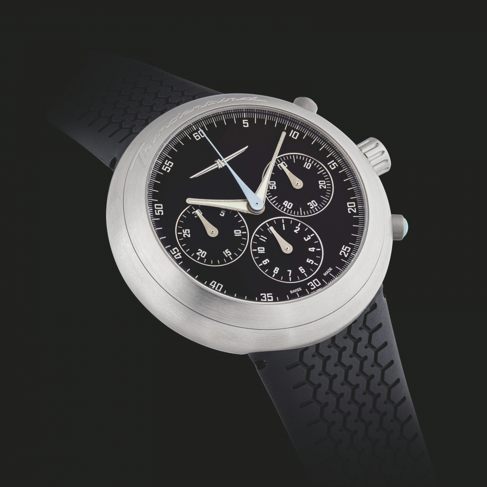 IKEPOD. A STAINLESS STEEL LIMITED EDITION AUTOMATIC CHRONOGRAPH WRISTWATCH