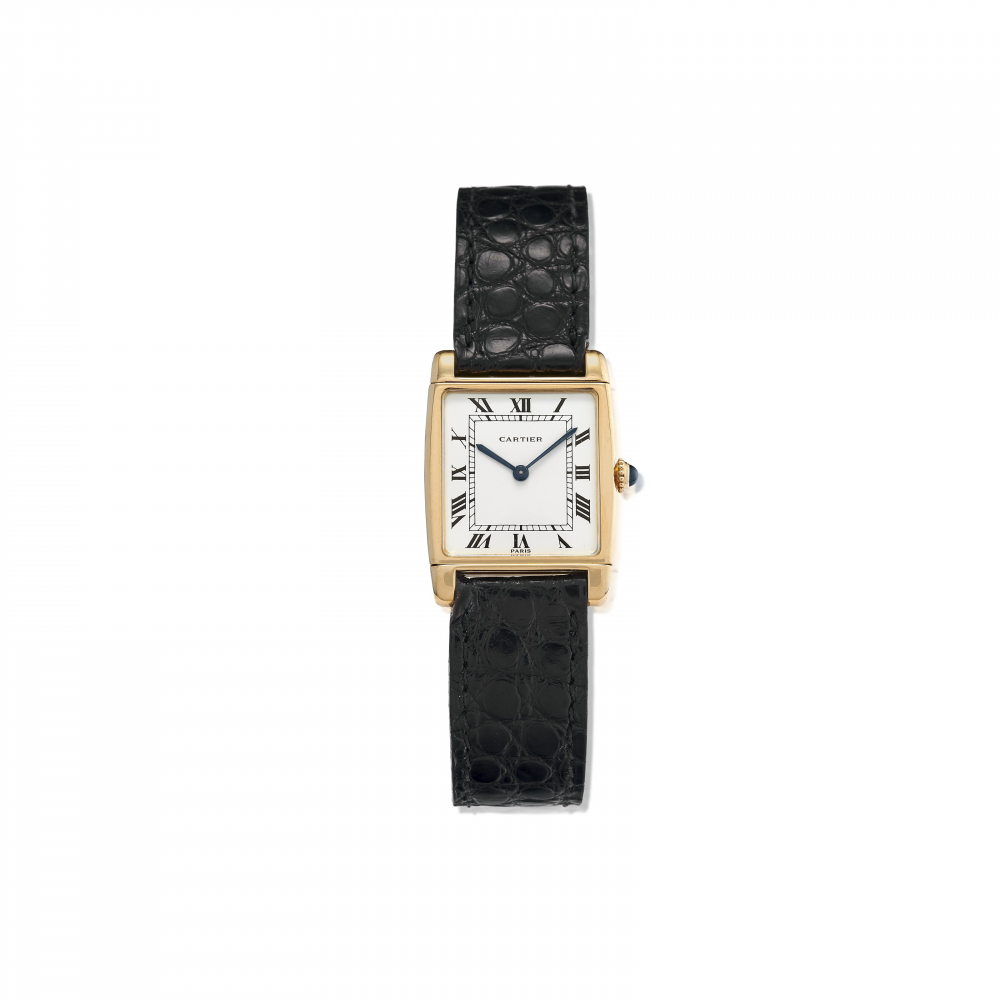 CARTIER, OROLOGIO DA POLSO “REVERSO” IN ORO GIALLO - CASSA