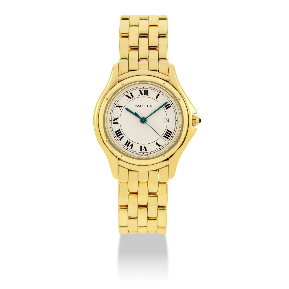 CARTIER, COUGAR, GOLD WITH DATE -