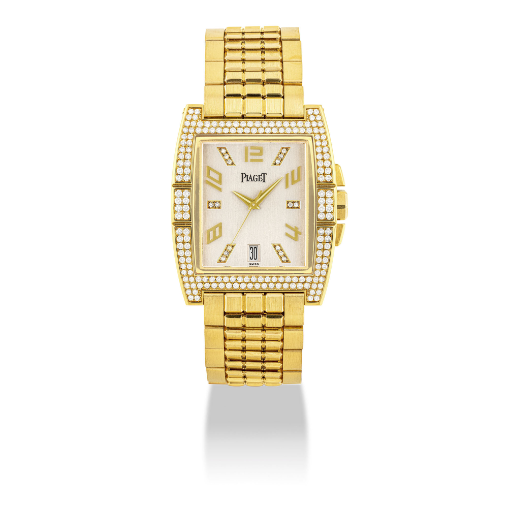 PIAGET, UPSTREAM, GOLD AND DIAMOND-SET WITH DATE -