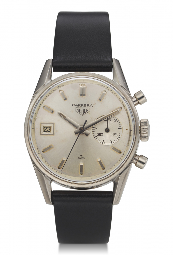 HEUER, CARRERA, “DATO 45”, STEEL, REF. 3147 -