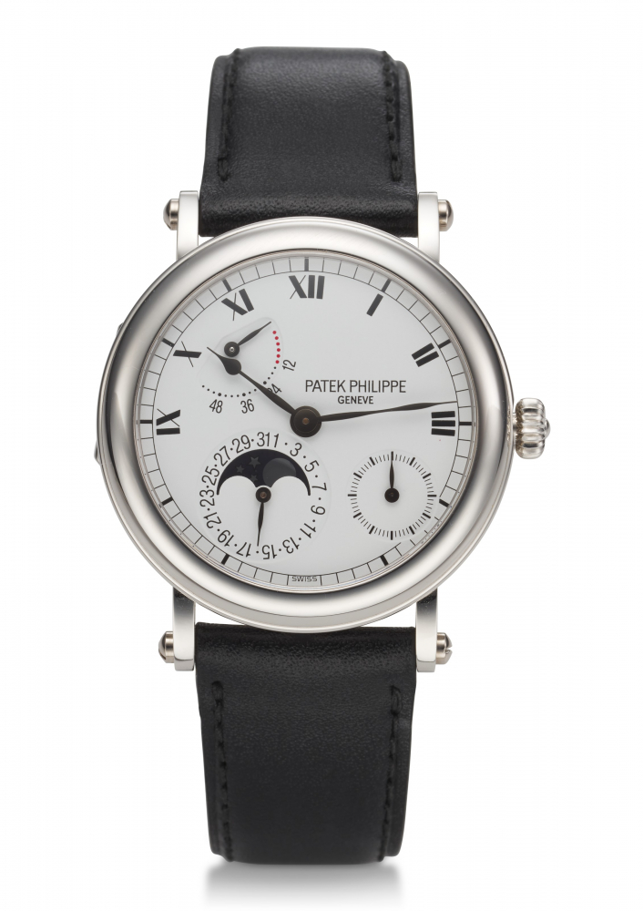 PATEK PHILIPPE, OFFICER’S CASE BACK, PLATINUM, REF. 5054 -