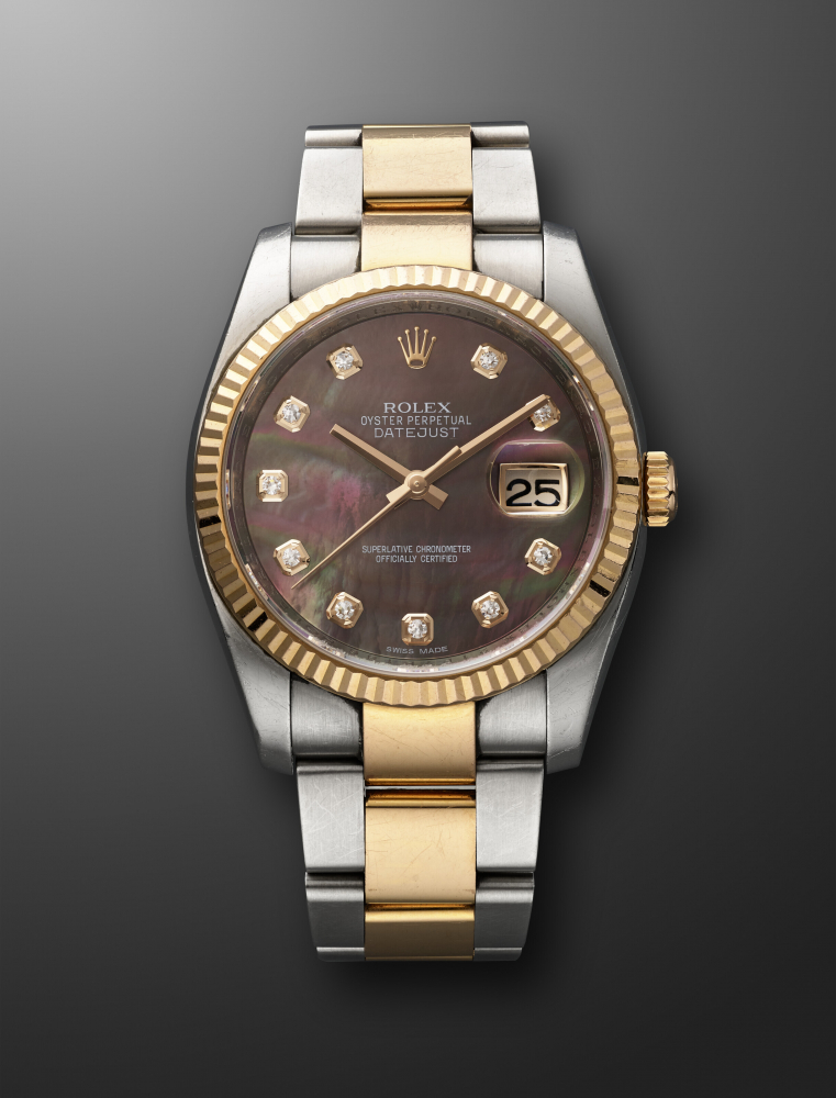 ROLEX, STAINLESS STEEL, PINK GOLD AND DIAMOND-SET 'DATEJUST' WITH MOTHER-OF-PEARL DIAL, REF. 116231" -