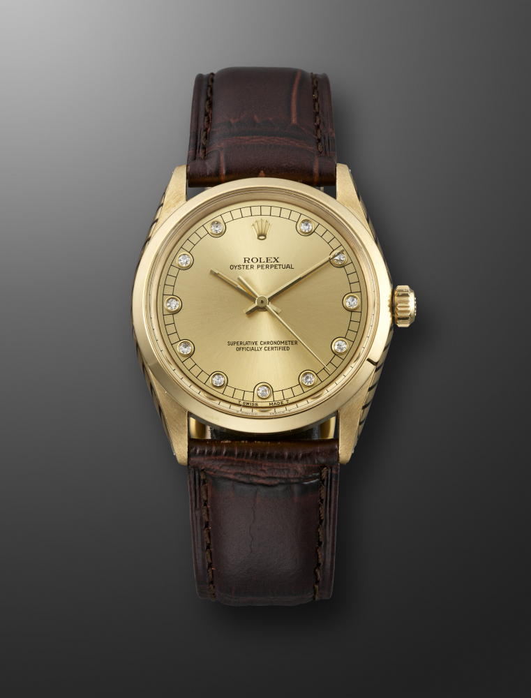ROLEX, YELLOW GOLD AND DIAMOND-SET 'OYSTER PERPETUAL', REF. 1005" -