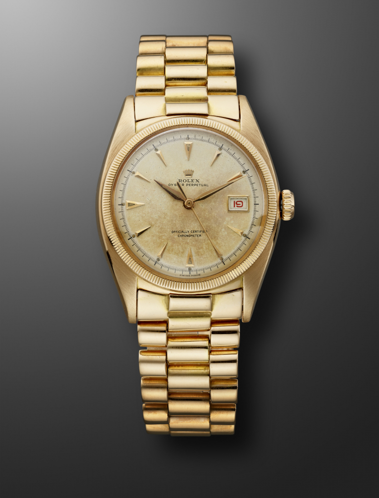 ROLEX, PINK GOLD OYSTER PERPETUAL, REF. 6105" -