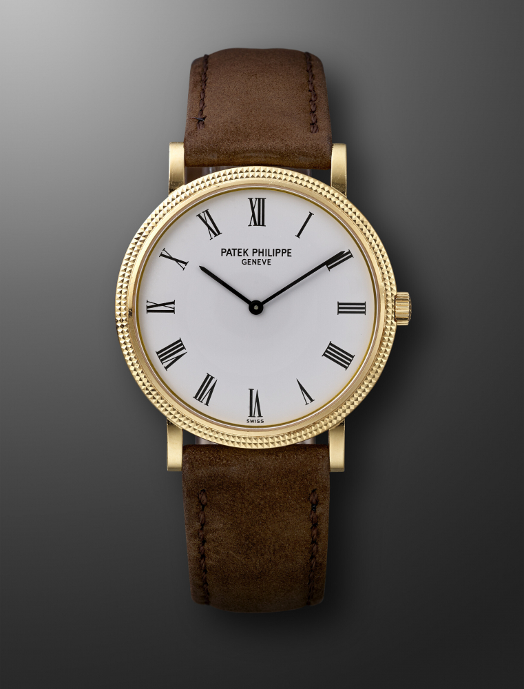 PATEK PHILIPPE, YELLOW GOLD CALATRAVA 'CLOU DE PARIS', REF. 3992" -