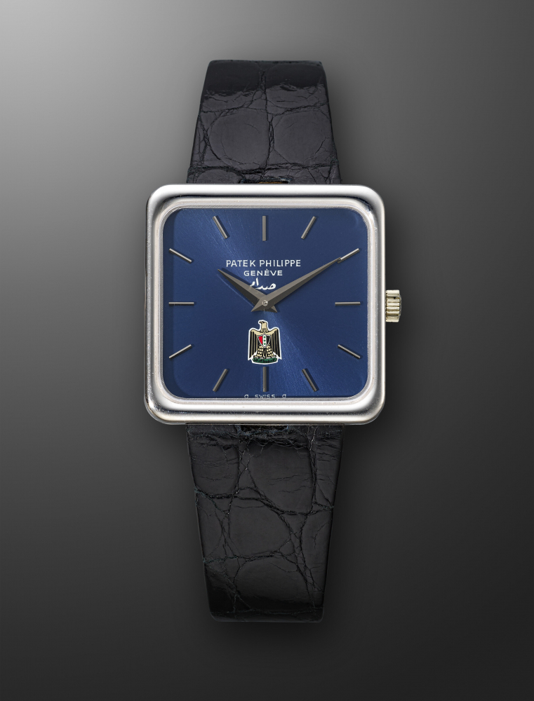 PATEK PHILIPPE, WHITE GOLD WITH IRAQI COAT OF ARMS, REF. 4222" -