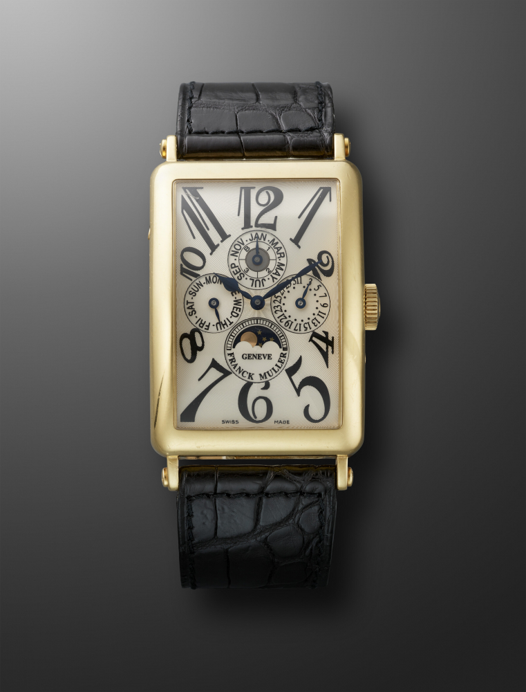 FRANCK MULLER, YELLOW GOLD PERPETUAL CALENDAR, MOON PHASES AND LEAP-YEAR INDICATION 'LONG ISLAND', REF. 1200QP -