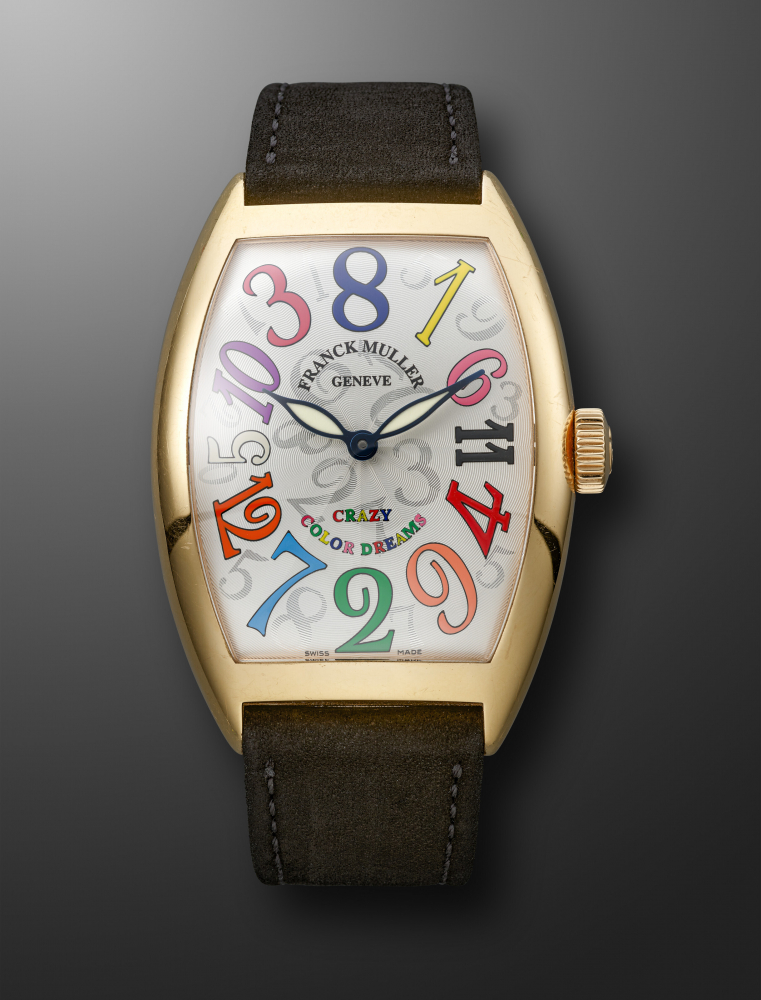 FRANCK MULLER, PINK GOLD AND ENAMEL 'CRAZY HOUR COLOR DREAMS', REF. 8880 CH -