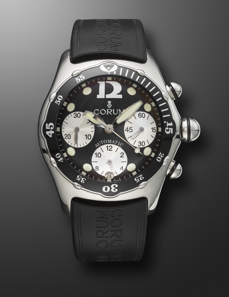 CORUM, STAINLESS STEEL CHRONOGRAPH 'BUBBLE', REF. 285.180.20" -