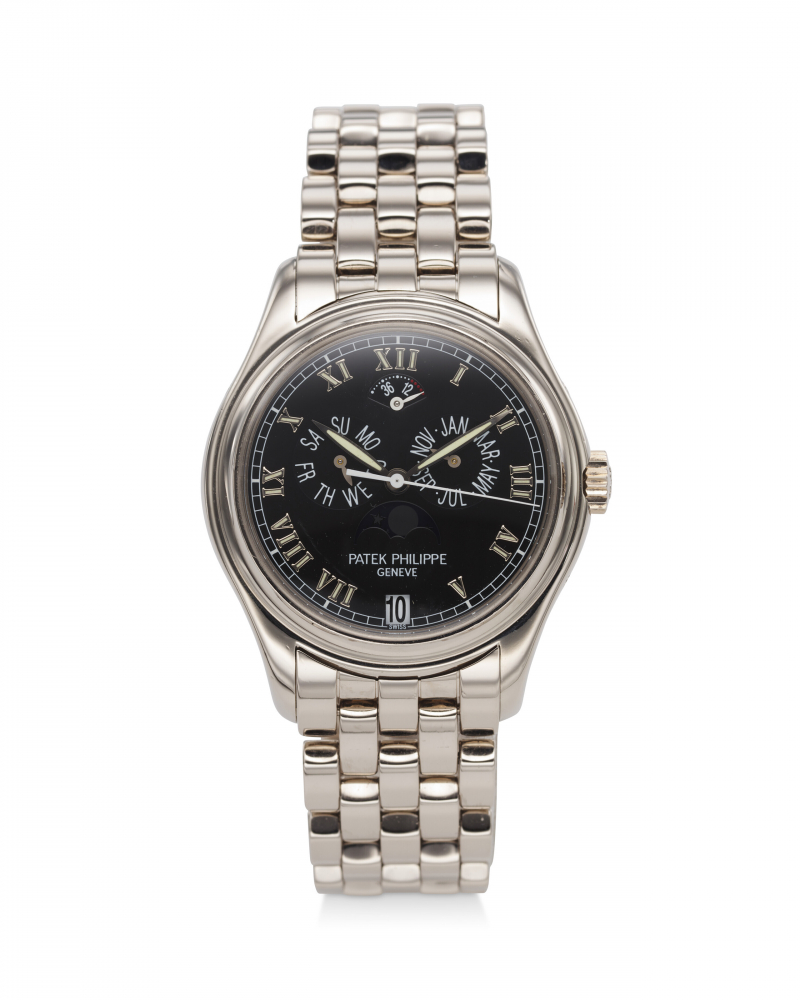 PATEK PHILIPPE, REF. 5036/1G-013, A FINE 18K WHITE GOLD ANNUAL CALENDAR WRISTWATCH WITH MOON PHASES AND POWER RESERVE