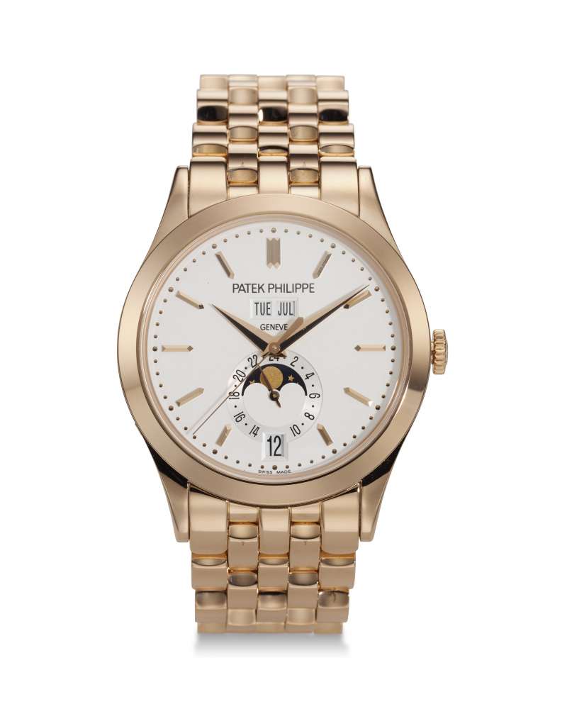 PATEK PHILIPPE, REF. 5396/1R-010, A VERY FINE 18K ROSE GOLD ANNUAL CALENDAR WRISTWATCH WITH MOON PHASES AND 24 HOUR INDICATOR