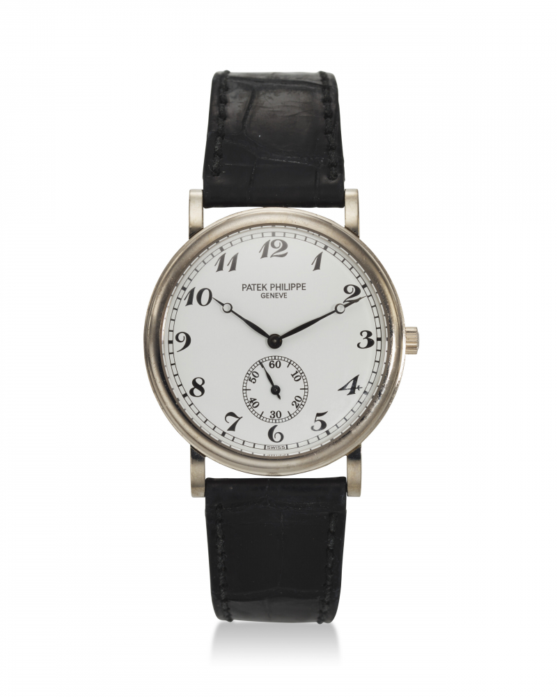 PATEK PHILIPPE, REF. 5022G-012, CALATRAVA, A FINE 18K WHITE GOLD WRISTWATCH WITH SUBSIDIARY SECONDS -