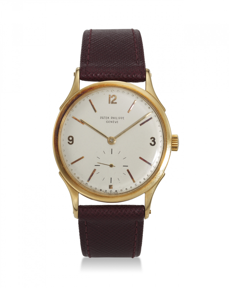 PATEK PHILIPPE, REF. 1589, CALATRAVA, A FINE 18K YELLOW GOLD WRISTWATCH WITH SUBSIDIARY SECONDS -