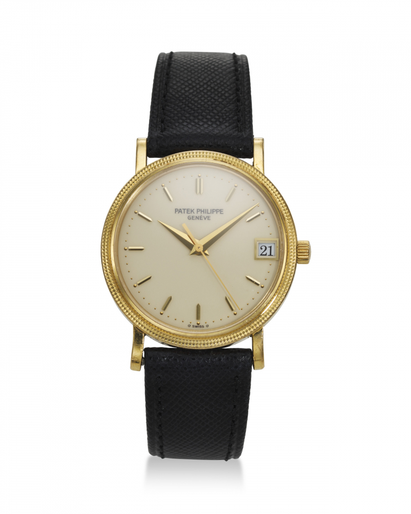 PATEK PHILIPPE, REF. 3802/200, CALATRAVA, A FINE 18K YELLOW GOLD WRISTWATCH WITH DATE -