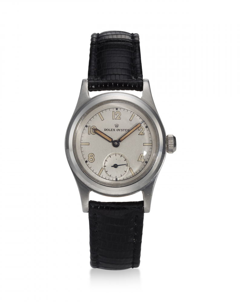 ROLEX, REF. 3980, “BUBBLEBACK”, A FINE STEEL WRISTWATCH WITH SUBSIDIARY SECONDS -