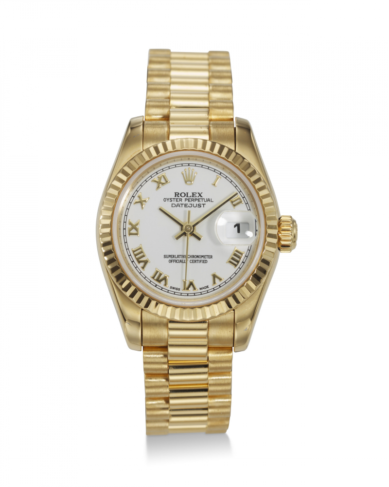 ROLEX, REF. 179178, DATEJUST, A FINE 18K YELLOW GOLD WRISTWATCH WITH DATE -