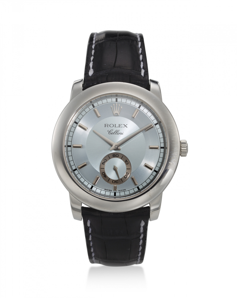 ROLEX, REF. 5241/6, CELLINI CELLINIUM, A VERY FINE PLATINUM WRISTWATCH WITH SUBSIDIARY SECONDS -