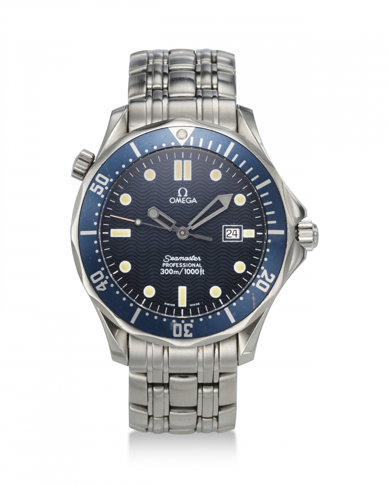 OMEGA, REF. 2841.80, SEAMASTER PROFESSIONAL 300M, A FINE STEEL QUARTZ DIVER’S WRISTWATCH WITH DATE -