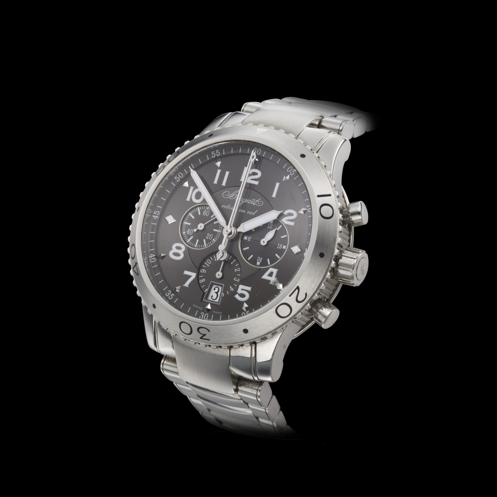 BREGUET, TYPE XXI, STEEL, CHRONOGRAPH, REF. 3810 -