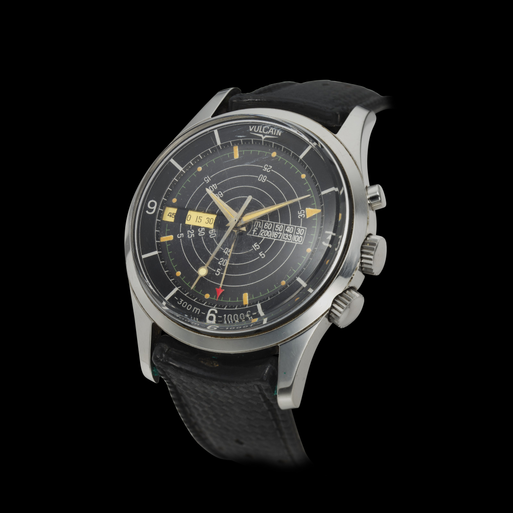 VULCAIN, CRICKET NAUTICAL, ALARM, WON FROM A 1965 EPISODE OF THE PRICE IS RIGHT FROM THE ORIGINAL OWNER'S FAMILY, REF. 2321A -