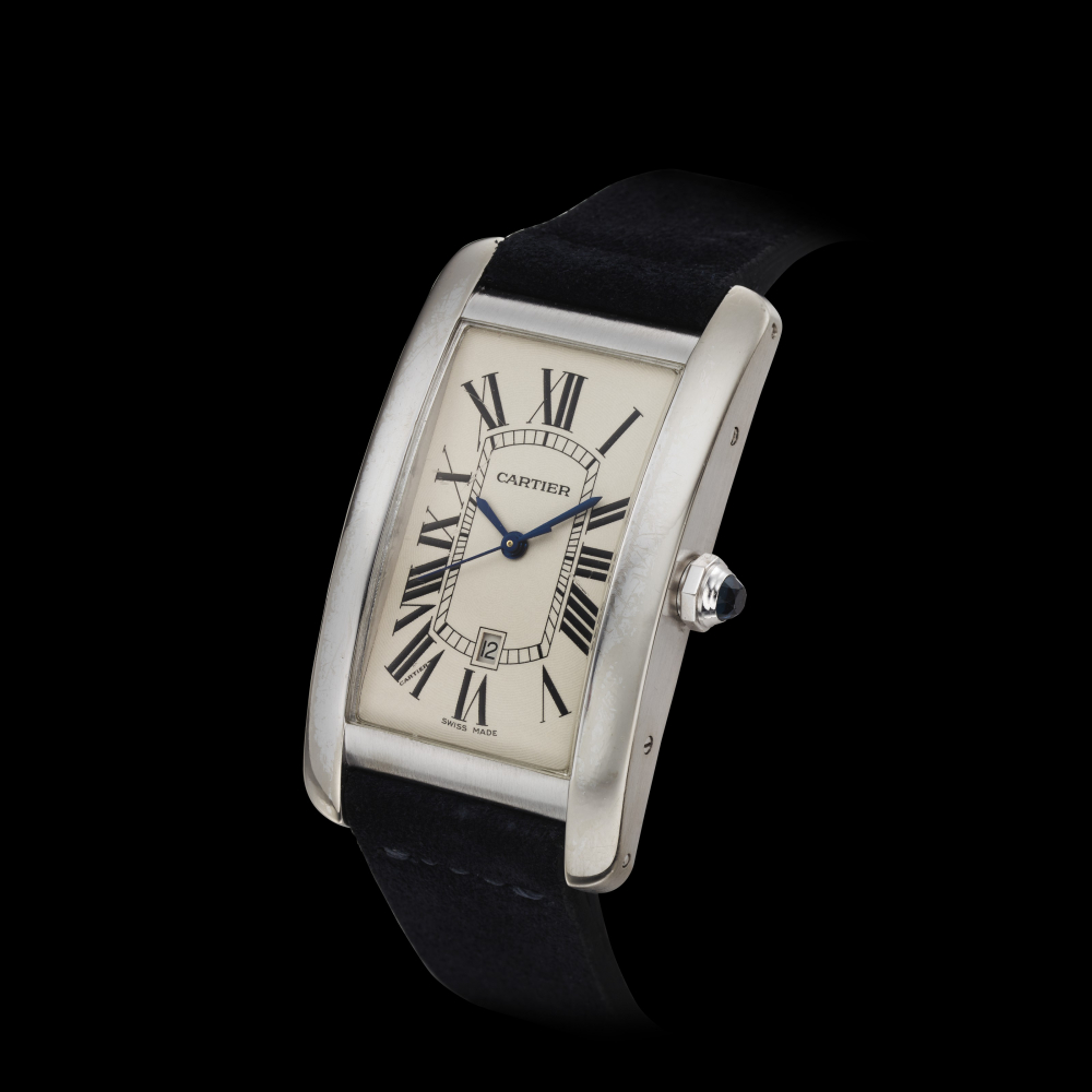 CARTIER, TANK AMERICAINE, 18K WHITE GOLD, REF. 1741 -