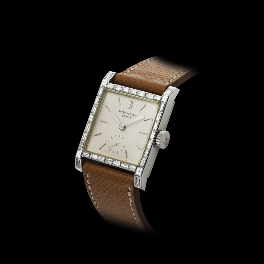 PATEK PHILIPPE, PLATINUM, DIAMONDS, REF. 2496 -