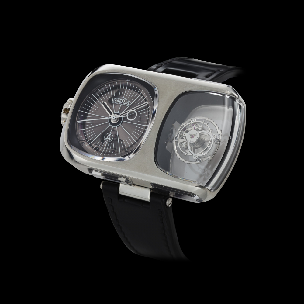 ANGELUS, VERY RARE AND INTERESTING U10 LUMIERE TOURBILLON, STAINLESS STEEL, LIMITED EDITION 6/25 -