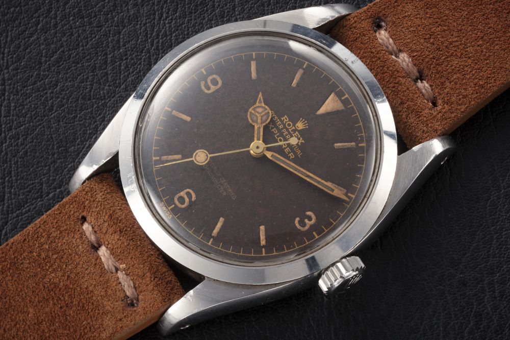ROLEX, EXPLORER REF. 6610 ‘TROPICAL’, A STEEL AUTOMATIC WRISTWATCH - CASE