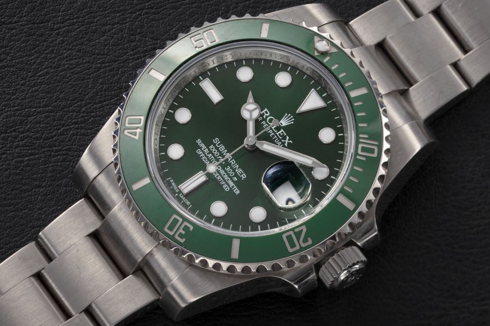 ROLEX, SUBMARINER REF. 116610LV ‘HULK’, A STEEL AUTOMATIC WRISTWATCH - CASE