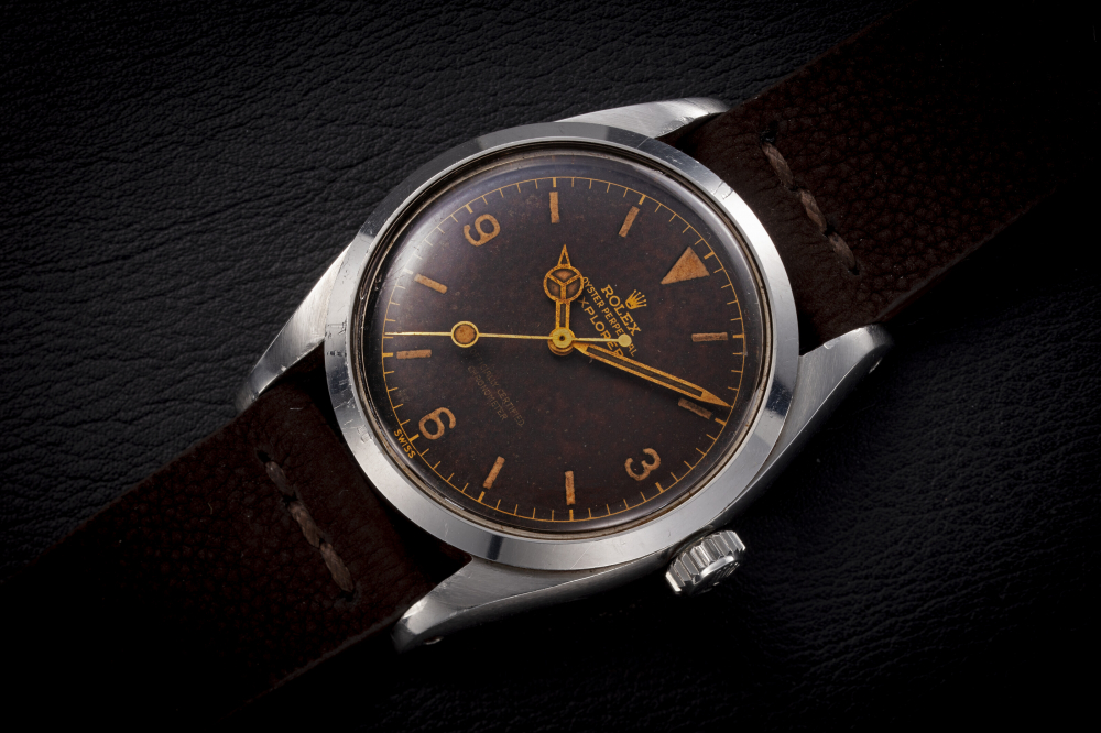 ROLEX, EXPLORER REF. 6610 ‘TROPICAL’, A STEEL AUTOMATIC WRISTWATCH - CASE