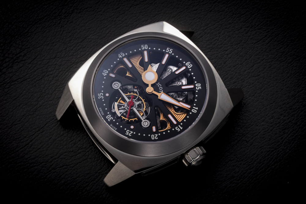 ELLICOTT, TOURBILLON SPRINGFIELD ECW1, AN UNUSUAL TITANIUM AND TANTALUM AUTOMATIC TOURBILLON WRISTWATCH - CASE