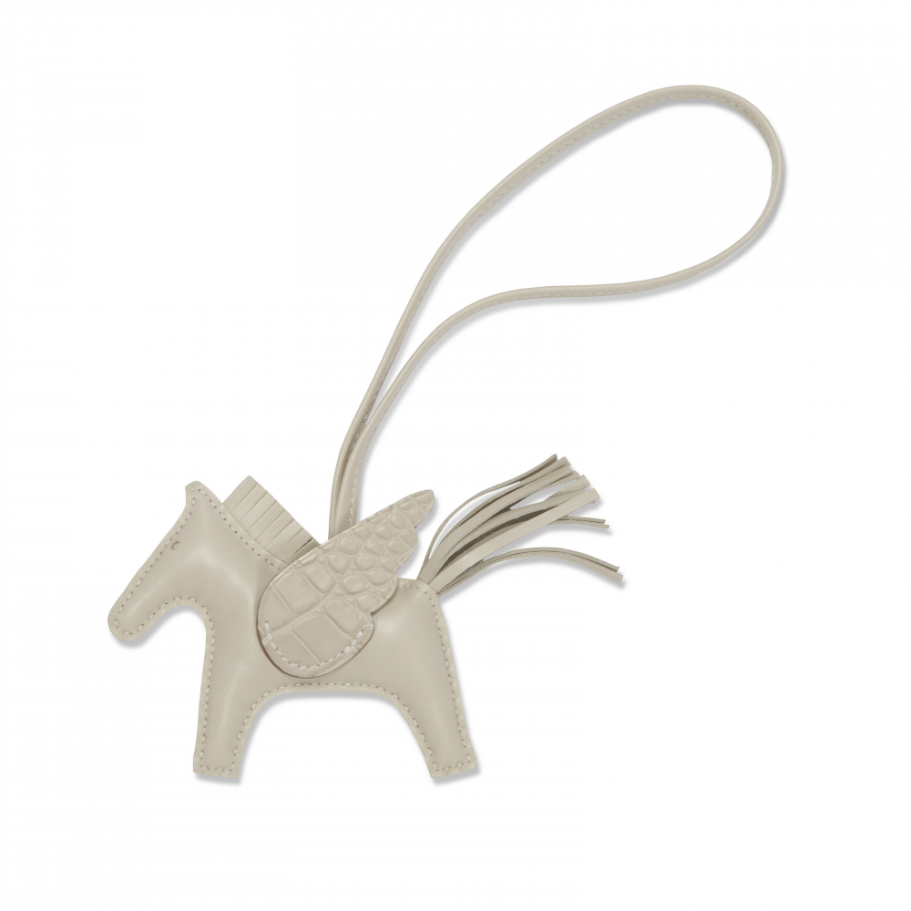 A CRAIE MILO LEATHER ALLIGATOR GRIGRI RODEO PEGASE TOUCH PM CHARM - HERMÈS