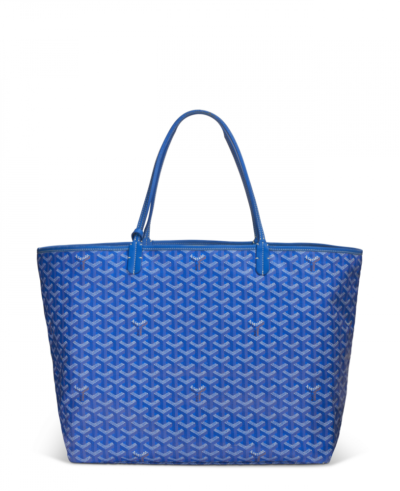 A BLUE GOYARDINE COATED CANVAS SAINT LOUIS GM - GOYARD