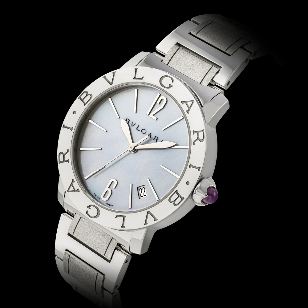 BULGARI, BULGARI BULGARI WITH MOTHER-OF-PEARL, REF. 101976 -