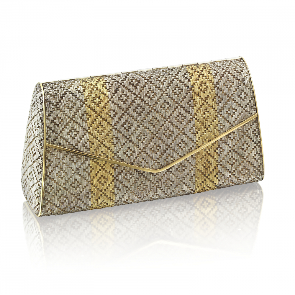 CHAUMET SILVER AND GOLD EVENING BAG -