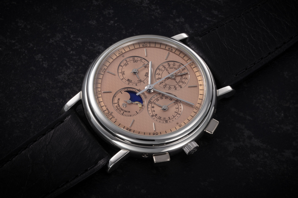 VACHERON CONSTANTIN, PATRIMONY REF. 49005/000P, A FINE PLATINUM PERPETUAL CALENDAR CHRONOGRAPH - CASE