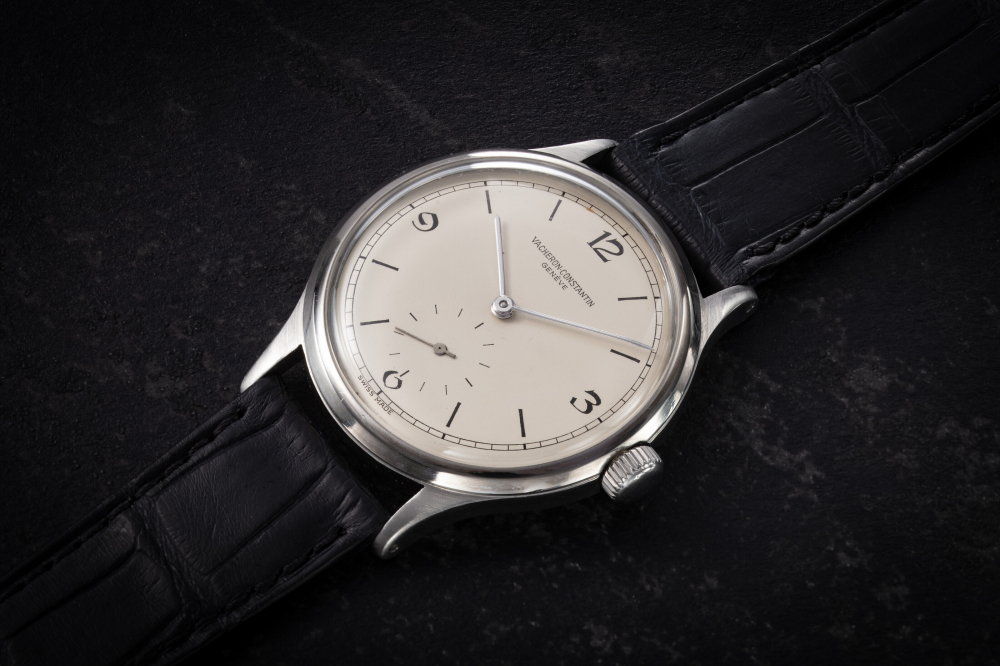 VACHERON CONSTATIN, PATRIMONY, A STEEL MANUAL-WINDING WRISTWATCH - CASE