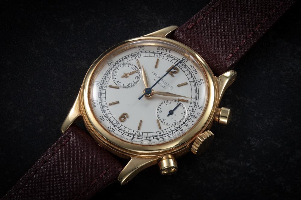 PATEK PHILIPPE, REF. 1463 “TASTI TONDI,” AN EXCEPTIONALLY FINE AND RARE GOLD CHRONOGRAPH WRISTWATCH, CASE NUMBER: 686'377, MOVEMENT NUMBER: 868'644 | Christie’s