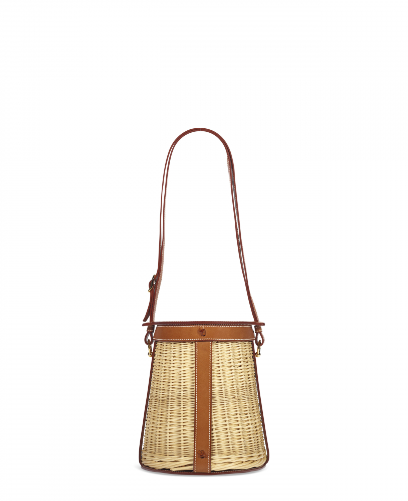 A LIMITED EDITION NATUREL BARÉNIA LEATHER OSIER PICNIC FARMING WITH GOLD HARDWARE - HERMÈS