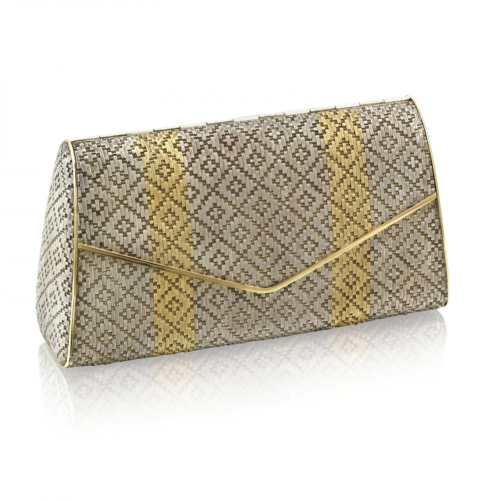 NO RESERVE - CHAUMET SILVER AND GOLD EVENING BAG -