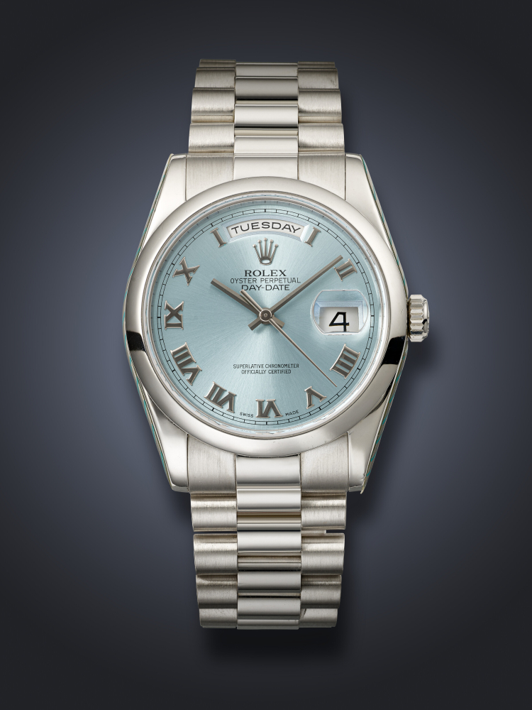 ROLEX, PLATINUM 'DAY-DATE', REF. 118206