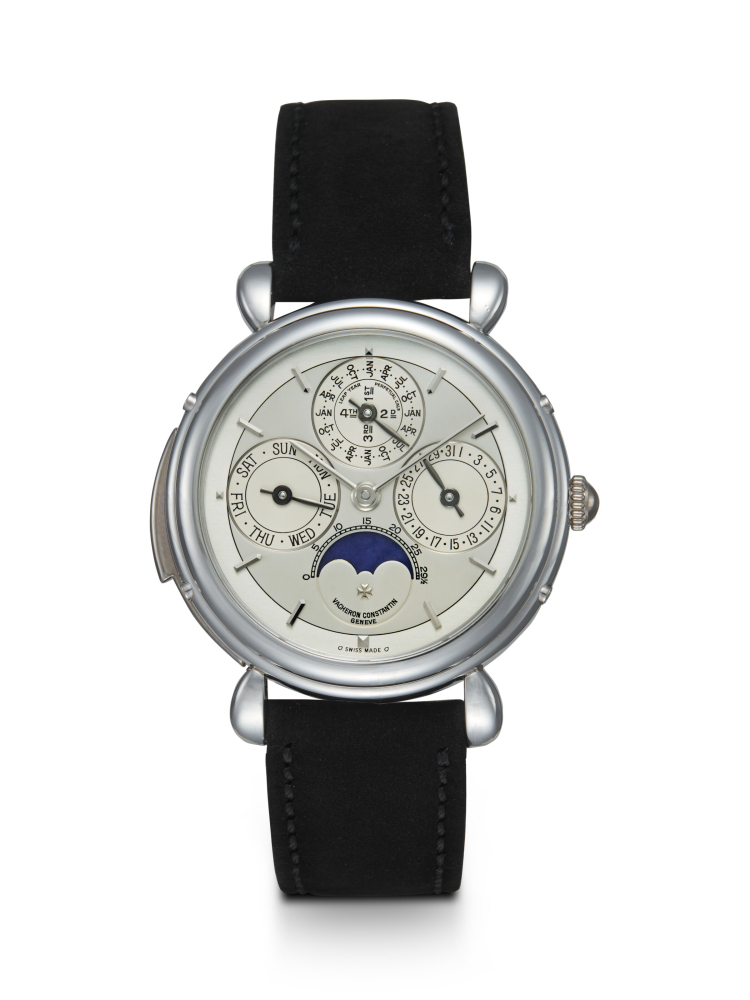 VACHERON CONSTANTIN, REF. 30020/000P, A RARE AND IMPRESSIVE PLATINUM MINUTE REPEATING WRISTWATCH WITH PERPETUAL CALENDAR AND MOONPHASE