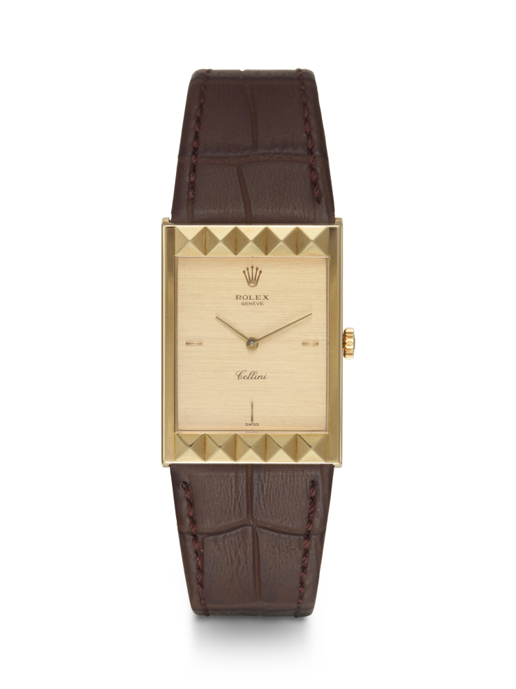 ROLEX, CELLINI REF. 5078, A FINE GOLD RECTANGULAR MANUAL-WINDING WRISTWATCH