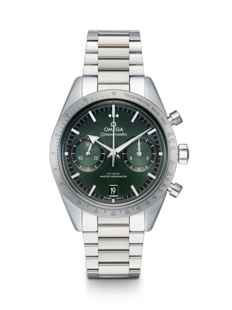 OMEGA, SPEEDMASTER ’57, AN ATTRACTIVE STEEL MANUAL-WINDING CHRONOGRAPH WRISWATCH WITH CO-AXIAL ESCAPEMENT