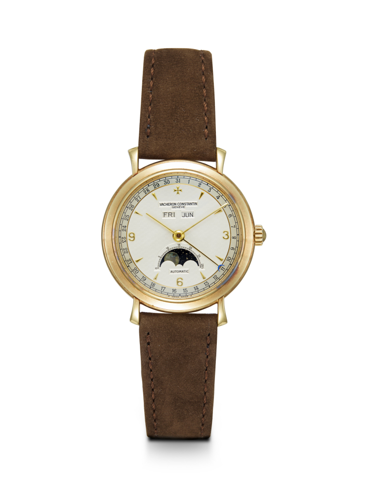 VACHERON CONSTANTIN LES HISTORIQUES REF. 47050/000J-4, A FINE GOLD AUTOMATIC TRIPLE CALENDAR WRISTWATCH